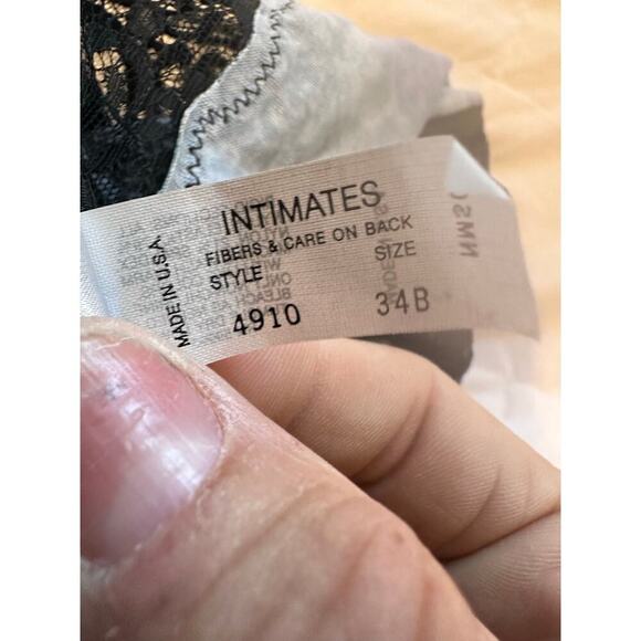 Vintage Christian Dior Bustier Floral Print Strapless Balconette Bra Size 34B - Picture 7 of 7